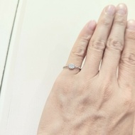 Christian Dior CD 750 白K金 K金 金鍊 鑽石 單鑽 線戒 鑽戒 尾戒 戒指