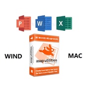 ASAP Utilities for Excel 2024 and ASAP Utilities 2024 for Word MC OFFICE 2024