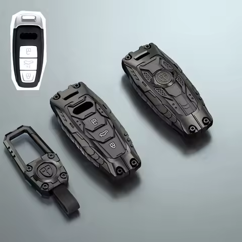 Zinc Alloy Car Key Case Cover for Audi A3 A4 B9 A6 A7 4K A8 E-tron Q5 Q8 C8 D5 SQ8 3 Buttons Parent 