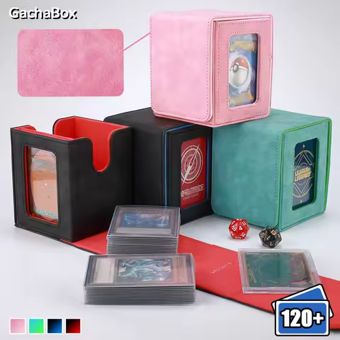 GachaBox 100+ Nubuck Leather Trading Card Deck Box Holder Commander Card Organiser Case For MTG YGO 