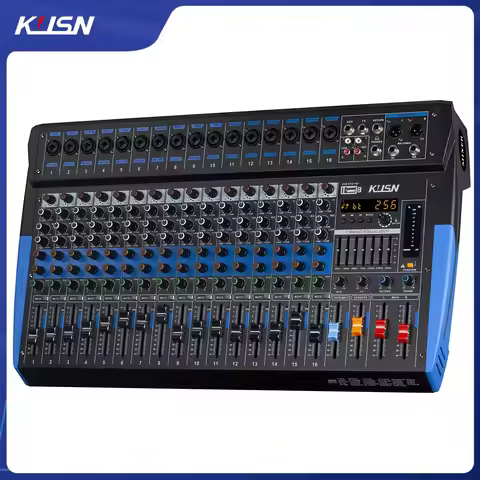 16 Channel 256 DSP Professional Audio Mixer Sound Mixing Console with 24-bit DSP Bluetooth MP3 USB