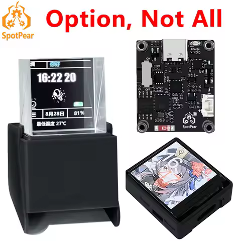 ESP32 C3 LCD Development Board 1.3 inch Display Screen ST7789 240x240 3D Transparent Refractive Pris