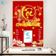 Bìa Lịch gỗ tráng gương treo trường cao cấp Không in năm Bìa Lịch Tết Chữ Lộc - Kích thước 40x60cm -
