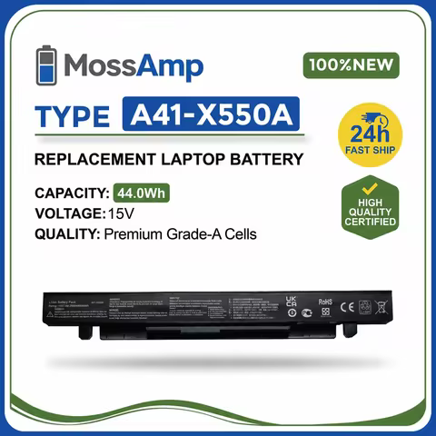 MossAmp A41-X550A Laptop Battery for X550 A550 F550 K550 P550 R510 X550C X550CA X550CC X550L X550LA 