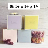 Gift Box/ Hampers Box Pastel Color Size 14x14x14cm (12pcs)
