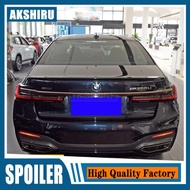 For 2018 2019 2020 BMW G11 G12 7 Series Sedan 4-Door Boot Lip Wing Spoiler Carbon Color & Black Car 