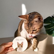 寵物似顏繪 珪藻土 \ 陶瓷 吸水杯墊 - 五入 狗 貓 兔子 老鼠