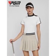 PGM高爾夫裙子夏季短褲/半身裙兩穿女裝2023彈力腰帶兩件套百褶裙