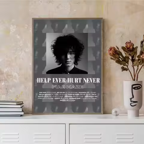 Fuji Kaze Canvas Poster Set Love All Serve All Album Cover Wall Art Japanese Singer Painting Print M
