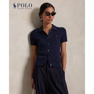 Polo Ralph Lauren Women Cable Cotton Short-Sleeve Polo Cardigan