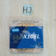 KMC X10EL Gold 10 Speed 116 links Chain