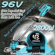 MESIN PINSEN 96V Cordless Lawn Mower Dual Battery Lawn Mower with Free Accessories