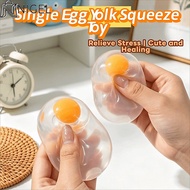 NIGEL Yolk Egg Squishy Ball, Simulation Egg Ball Egg Fidget Toy, Sensory Toy Transparent Pinch Toy S