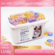 30pcs 3 in 1 3D colorful Laundry detergent Laundry Beads Capsule Clothes Cleaning Detergent Softener Freshener