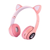 ✯BISA COD✯ Headset Kucing Karakter LED Color Headset Gaming Bluetooth Wireless Game Headset