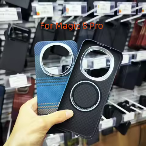 Magnetic Real 600D Aramid Carbon Fiber Phone Case Cover On For Honor Magic 8 Pro 5G Global Magic8 Ma