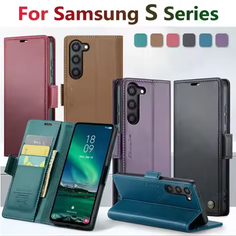 Magnetic Charging Flip Wallet Cards Leather Case for Samsung Galaxy A06 A16 A55 A35 25 15 05S S25 S2