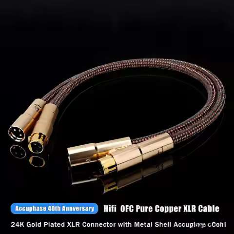 HiFi Accuphase 40th Anniversary Edition XLR Cable OCC Pure Copper Balanced audio cable Gold Plated x