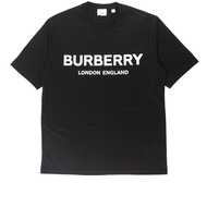 BURBERRY 徽標印花棉質 T-Shirt （黑色） M _廠商直送