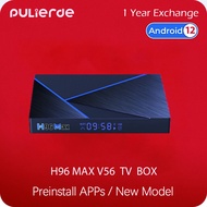 Android box H96 Max V56 (Pre-install 10k Channels/Movies)  TV box 4GB+64GB Android 12.0 RK3566 Smart