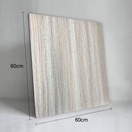 10PCSกระเบื้องลายหินอ่อน ปูพื้นห้ กระเบื้องยาง ขนาด 60x60ซม.ทนต่อการสึกหรอ กาวในตัว PVC ปูพื้นห้องนอ