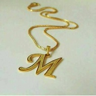 24 carat gold plated initial necklace gold necklace 24k gold necklace