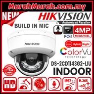 HIK HIKVISION DS-2CD1143G2-LIU 4.0MP POE + COLORVU + MIC / AUDIO Smart Hybrid Light 4MP 1440P IP Dom