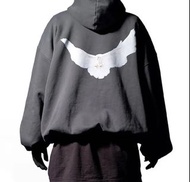 Yeezy Gap Engineered Balenciaga 三方聯名重磅和平鴿圖案雙層水洗連帽工衣