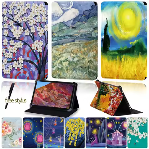 Tablet Case for 8"/8.4"/10"/10.8"Huawei MediaPad M1/M2/M3/M5/M6 Universal Painting Pattern Series Fo