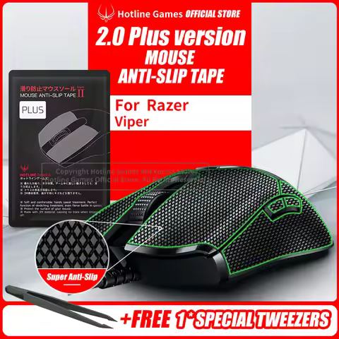 Hotline Games 2.0 Plus Mouse Anti-Slip Grip Tape for Razer Viper 8Khz Viper Ultimate Grip Upgrade,Mo