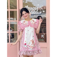 BLT brand White And Pink Rabbit Dress