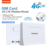 COMFAST 4G LTE WiFi Router SIM Card Plug&amp;Play 2.4GHz 300Mbps Wireless Router Portable Router For Travel Business Trip CF-ER10