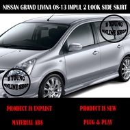 NISSAN GRAND LIVINA 2008 2009 2010 2011 2012 2013 IMPUL 2 LOOK SIDE SKIRT (IP 2) ABS SKIRT LIP BODYK