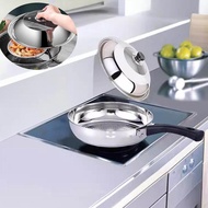 304 Stainless Steel Frying Pan Lid Combination Glass Lid Thick Stainless Steel Pan Pan Lid Wok Pan L
