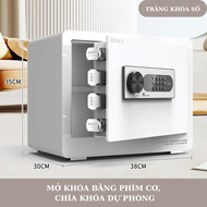 Két Sắt Mini DAY1 Thông Minh Có Vân Tay Khoá Số Điện Tử Để Tủ An Toàn Chống Cháy Kích Thước 38*35*30
