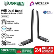 UGREEN USB Wifi Wireless Adapter 650Mbps 6dBi High Gain Antenna 90339