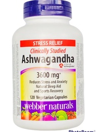 Ashwagandha, 3600mg, 120 Vegetarian Capsules, Expiry 03/2027