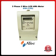 ATEC TNB kWh Meter/ TNB Meter, 3 Phase 3 Wire LCD kWh Meter 110V, 5A, 50Hz c/w MD 30 Min