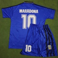 Authentic NEW 1994 World Cup Argentina Away Retro Football Suit Maradona Jersey Short-sleeved Footba