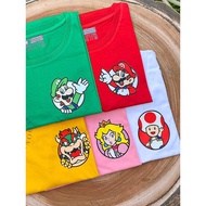 KATUN Theeve KAOS TSHIRT SUPER MARIO BROS I Family T-Shirt for Women and Children Cotton Combed 30s 