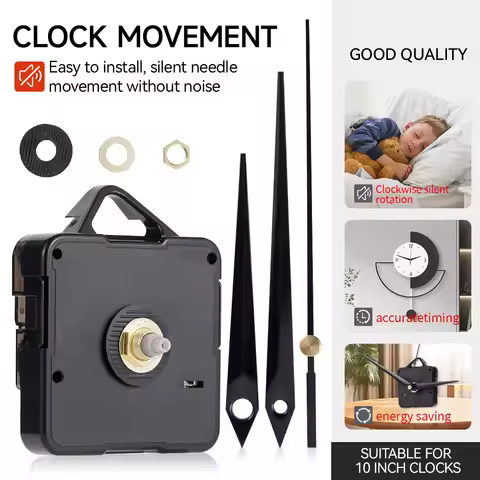 6168 Model Quartz Clock Movement Motor Mechanism Kit DIY Wall Clock Quiet Pointer Replacement Moveme