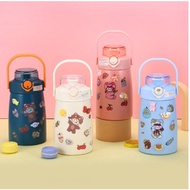 Cute Thermal Water Bottle, Thermal Water Bottle with Straw