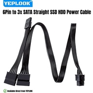 YEPLOOK 3 Ports SATA Power Cable, SSD HDD Power Wire for Corsair CX750, CX650, CX600, CX550, CX500, 