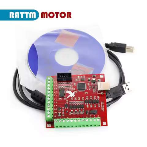 Red Flying Eagle Card 4 Axis CNC USB Mach3 Motion Controller Card con software Mach3 en el CD