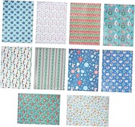 ABOOFAN 10 Sheets wrapping paper DIY gift wrapper floral wrapping tissue present Christmas gift packing paper fresh flower packaging paper Xmas Packaging Paper Elk decorations