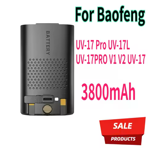 Walkie Talkie UV-17 Pro Li-ion Battery 3800mAh BL-17UV Battery Type C For Boafeng UV-17L UV-17PRO V1