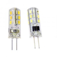昇星好物 - [10件裝] 冷白 LED G4 1.5W 矽膠 燈珠 12V DC 3014 24SMD 低壓小插泡