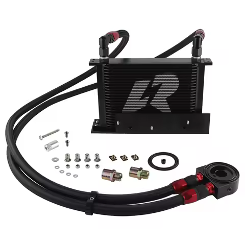 AN10 25 Row Oil Cooler w/ Filter Adapter Bolt On Kit For Nissan Fairlady 350Z Z33 03-08 370Z Z34 09-
