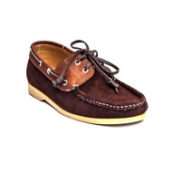 StepPro รองเท้าหนังกลับ ทรงโบ้ท ชูส์ แบบผูกเชือก หุ้มส้น Boat Shoes Code 213