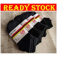 A-33 Men socks women socks black sock Shoesing lelaki stocking hitam Socks All black Socks Reading S